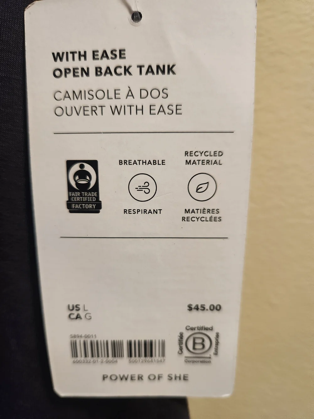 Athleta With Ease Open Back Tank (Scoop Neck Style) - Picture 2 of 5